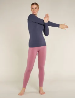 Icebreaker T-shirts & Tanks^Women's Merino Blend 260 ZoneKnit™ Seamless Long Sleeve Crewe Thermal Top Graphite