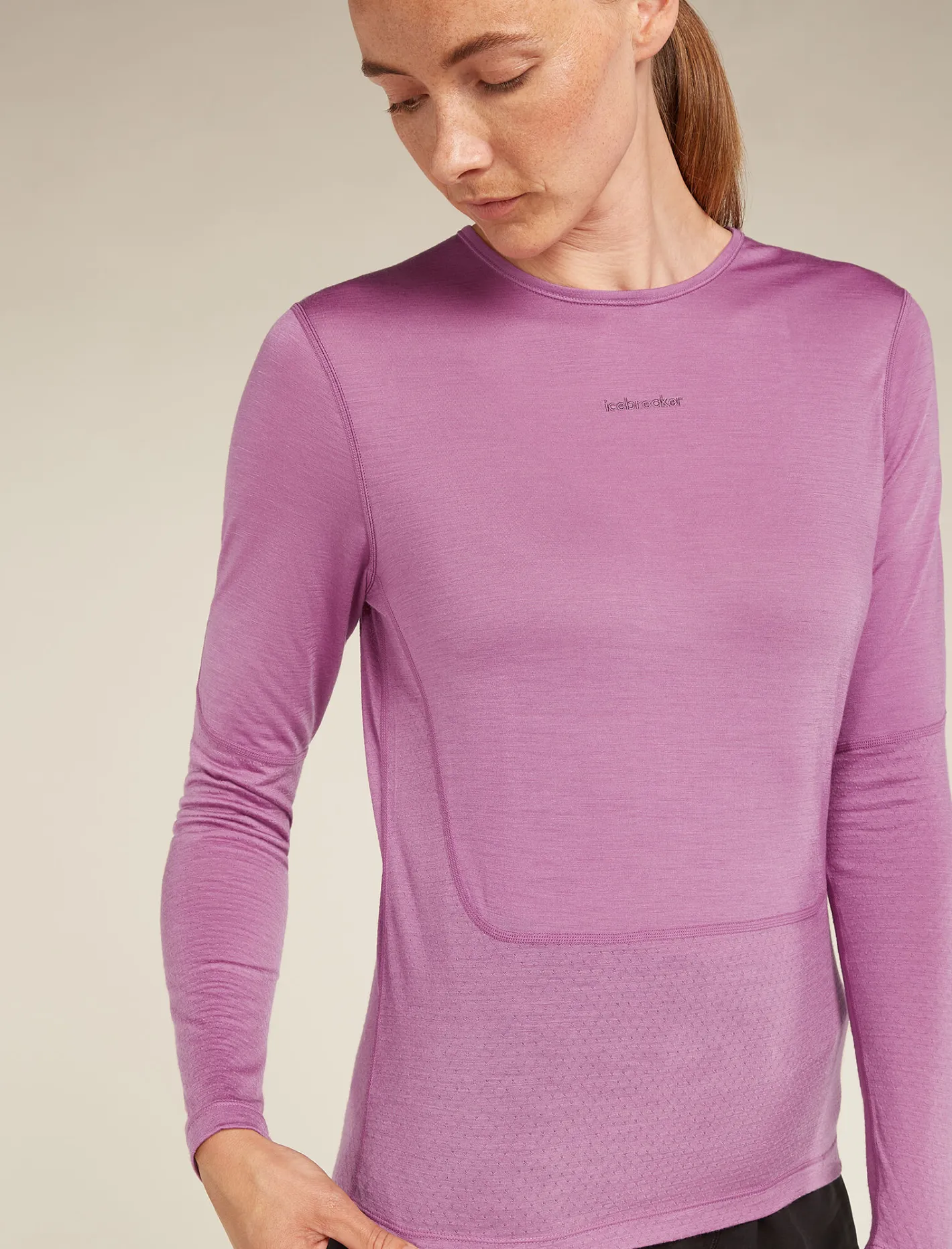 Icebreaker T-shirts & Tanks^Women's Merino Blend 125 ZoneKnit™ Energy Wind Long Sleeve T-Shirt Deco