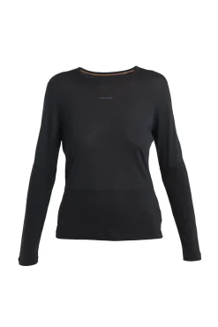 Icebreaker T-shirts & Tanks^Women's Merino Blend 125 ZoneKnit™ Energy Wind Long Sleeve T-Shirt Black