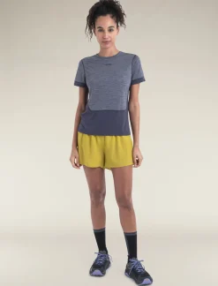 Icebreaker T-shirts & Tanks^Women's Merino Blend 125 ZoneKnit™ Energy Wind Short Sleeve T-Shirt Graphite/GraphiteHeather