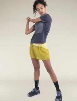 Icebreaker T-shirts & Tanks^Women's Merino Blend 125 ZoneKnit™ Energy Wind Short Sleeve T-Shirt Graphite/GraphiteHeather