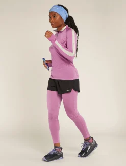 Icebreaker Base Layers^Women's Merino Blend 125 ZoneKnit™ Long Sleeve Half Zip Thermal Top Deco