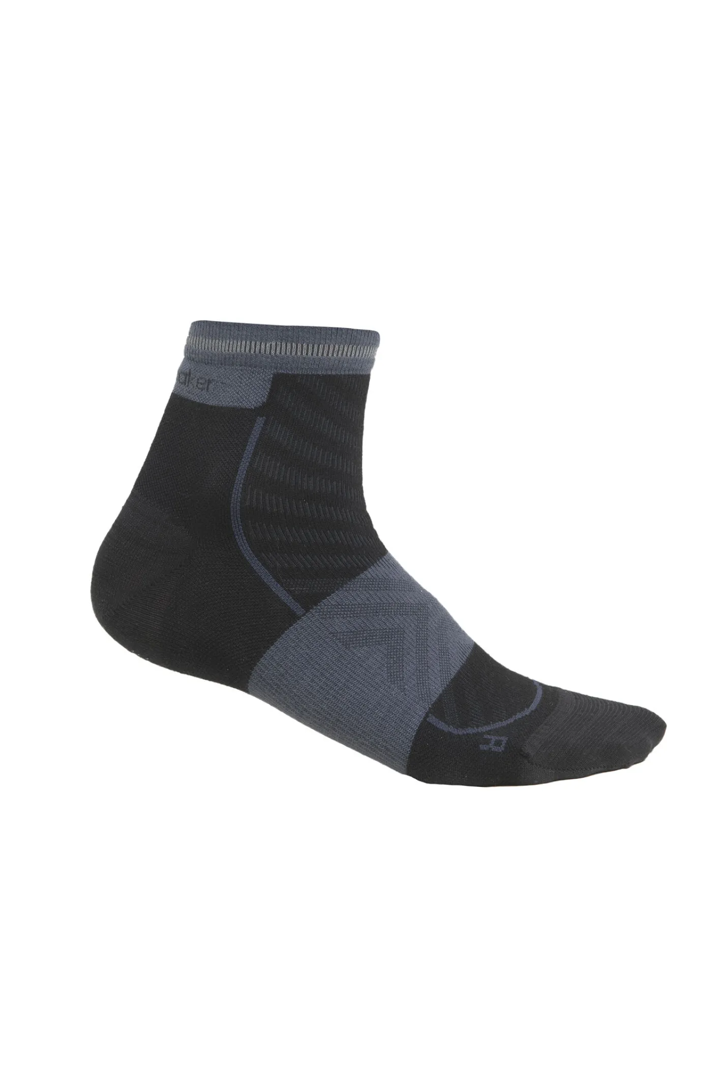 Icebreaker Socks^Women's Merino Blend Run+ Ultralight Mini Socks Black/Graphite