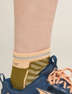 Icebreaker Socks^Women's Merino Blend Run+ Ultralight Mini Socks Algae/Feldspar