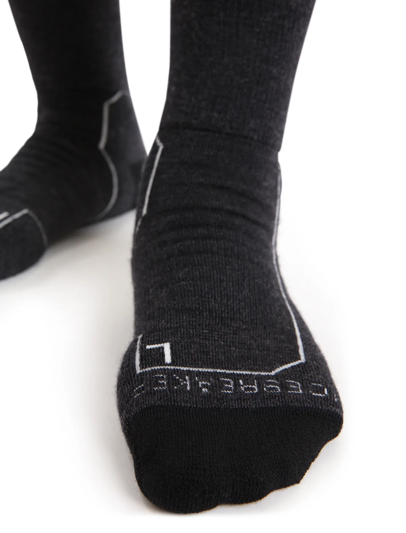 Icebreaker Socks^Women's Merino Hike+ Heavy Crew Socks JetHeather