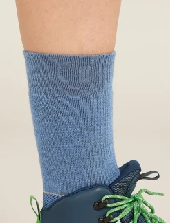 Icebreaker Socks^Women's Merino Hike+ Light Crew Socks Baja/RoyalNavy