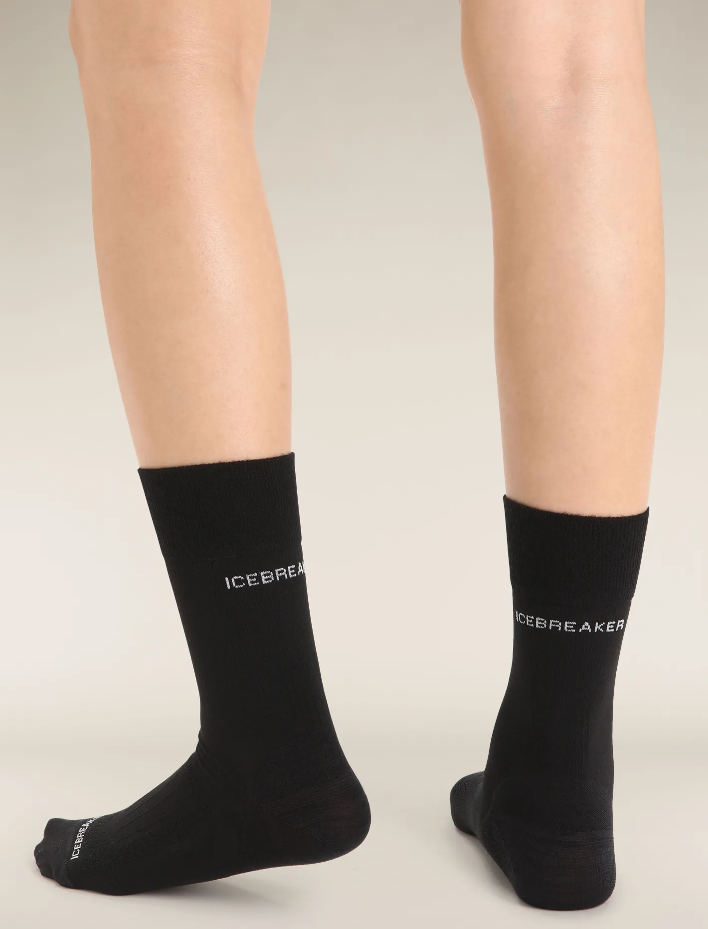 Icebreaker Socks^Women's Merino Hike Liner Crew Socks Black