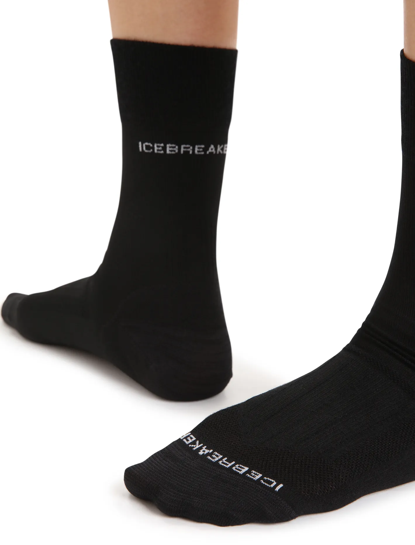 Icebreaker Socks^Women's Merino Hike Liner Crew Socks Black