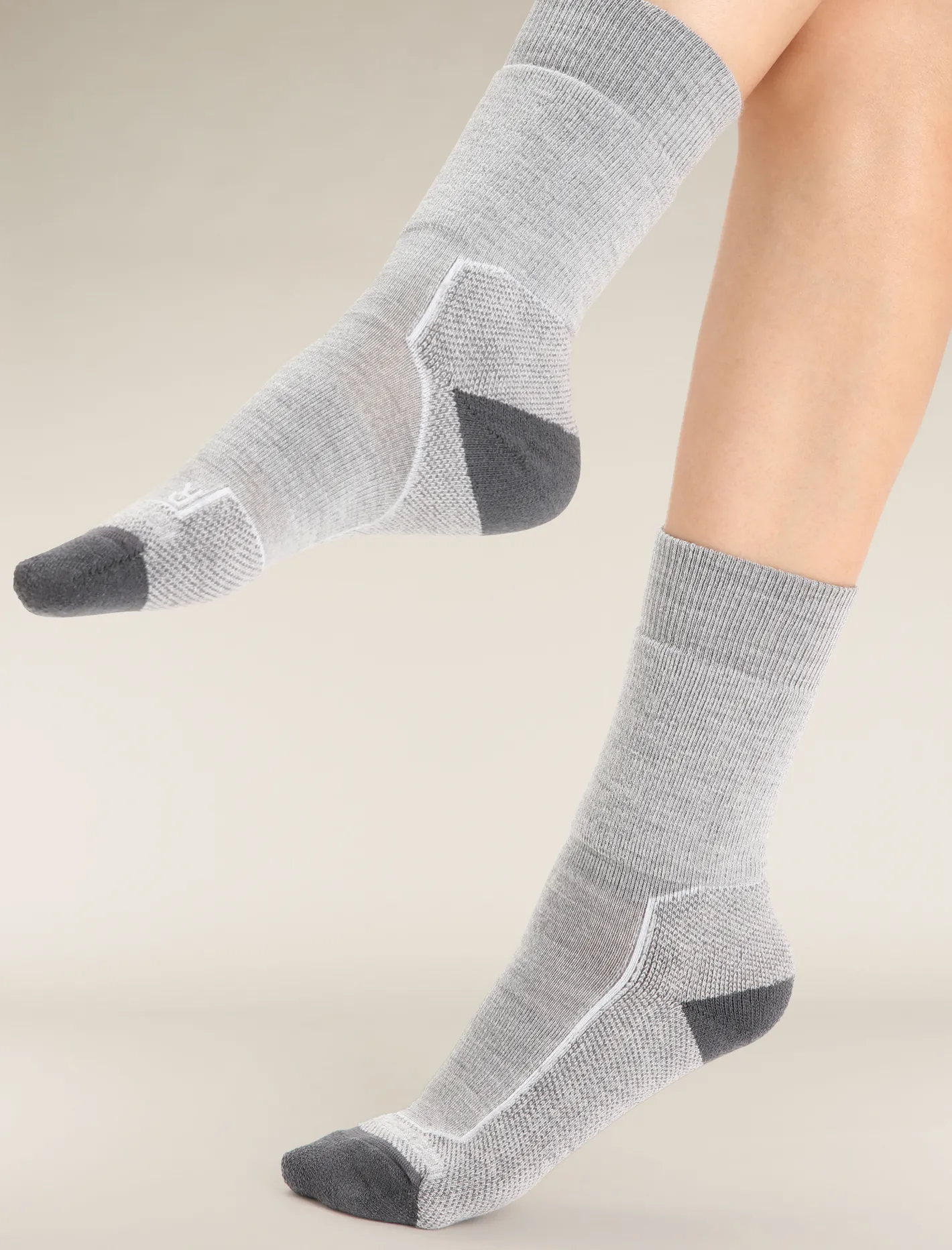 Icebreaker Socks^Women's Merino Hike+ Medium Crew Socks BlizzardHeather