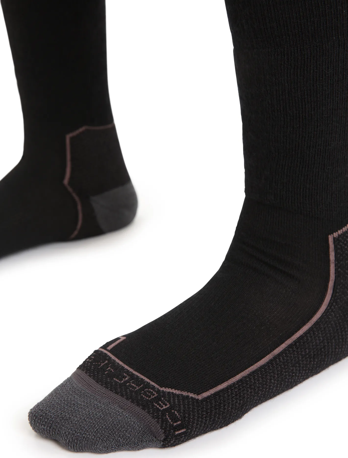 Icebreaker Socks^Women's Merino Hike+ Medium Crew Socks Black/Monsoon