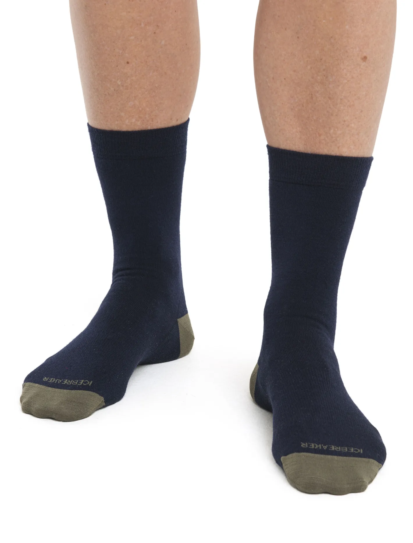 Icebreaker Socks^Women's Merino Lifestyle Fine Gauge Crew Socks MidnightNavy/Loden