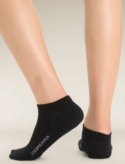 Icebreaker Socks^Women's Merino Lifestyle Fine Gauge No Show Socks Black/Snow