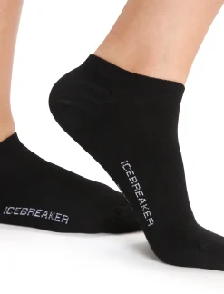 Icebreaker Socks^Women's Merino Lifestyle Fine Gauge No Show Socks Black/Snow