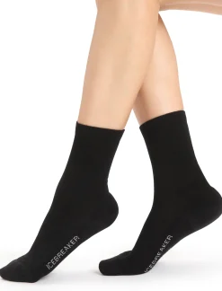 Icebreaker Socks^Women's Merino Lifestyle Light Crew Socks Black