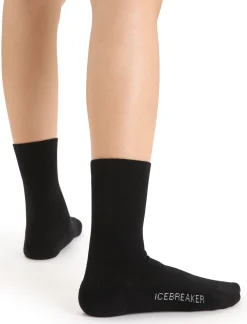 Icebreaker Socks^Women's Merino Lifestyle Light Crew Socks Black