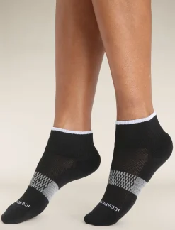 Icebreaker Socks^Women's Merino Multisport Light Mini Socks Black/Snow