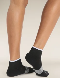 Icebreaker Socks^Women's Merino Multisport Light Mini Socks Black/Snow