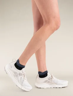 Icebreaker Socks^Women's Merino Run+ Ultralight Micro Socks Black/Graphite
