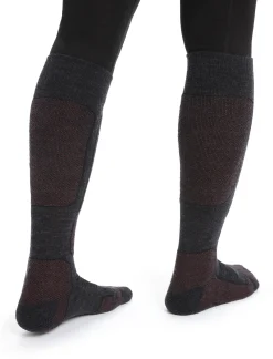 Icebreaker Socks^Women's Merino Ski+ Medium Over the Calf Socks JetHeather/Espresso