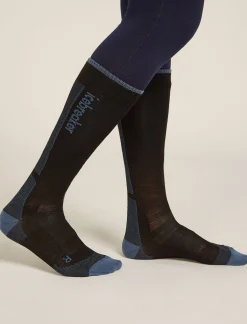 Icebreaker Socks^Women's Merino Ski+ Ultralight Over The Calf Socks Black/Dawn
