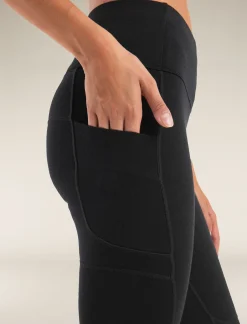 Icebreaker Bottoms^Women's Merino Speed Winter 25 Black