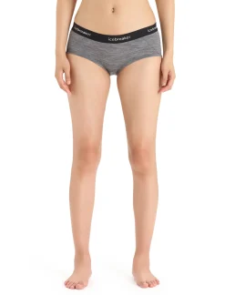 Icebreaker Underwear & Bras^Women's Merino Sprite Hot Pants GritstoneHeather/Black